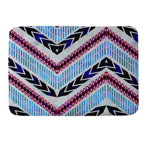 Schatzi Brown Shelby Chevron Silver Memory Foam Bath Mat