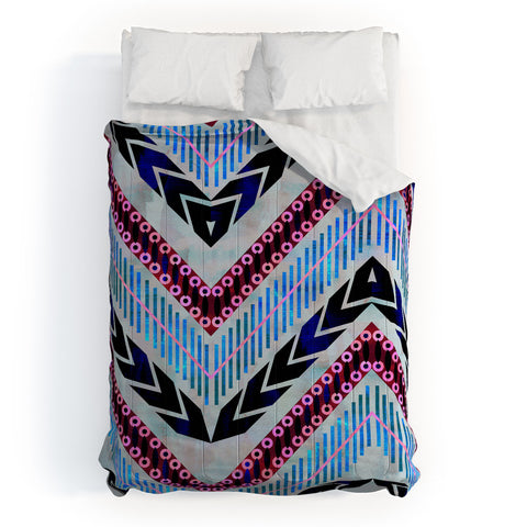 Schatzi Brown Shelby Chevron Silver Comforter