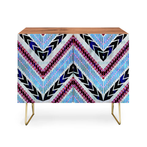 Schatzi Brown Shelby Chevron Silver Credenza