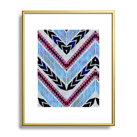 Schatzi Brown Shelby Chevron Silver Metal Framed Art Print