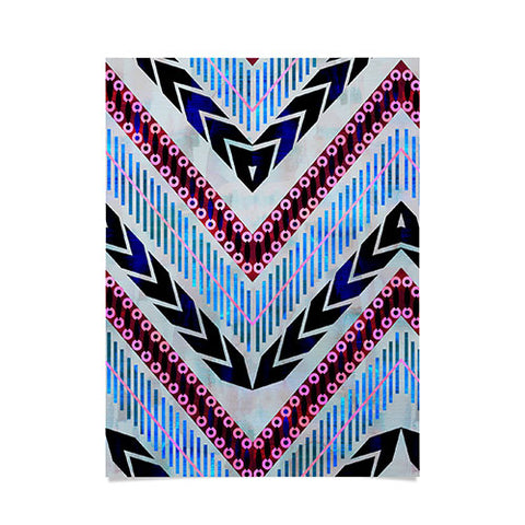 Schatzi Brown Shelby Chevron Silver Poster