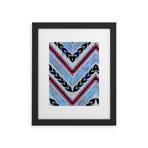 Schatzi Brown Shelby Chevron Silver Framed Art Print