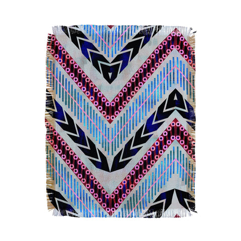 Schatzi Brown Shelby Chevron Silver Throw Blanket