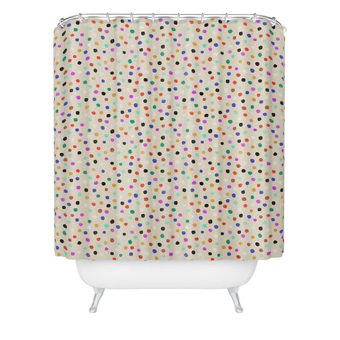 Schatzi Brown Spicy Dots Shower Curtain