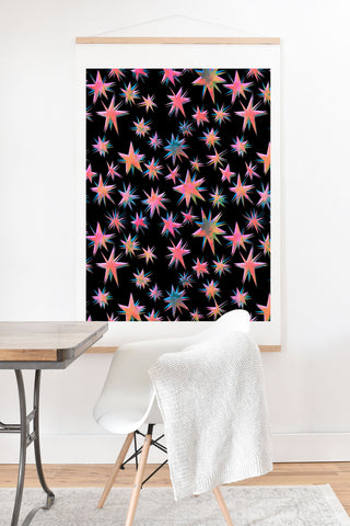 Schatzi Brown Starry Pink Art Print And Hanger
