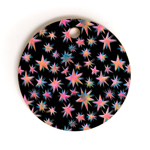 Schatzi Brown Starry Pink Cutting Board Round