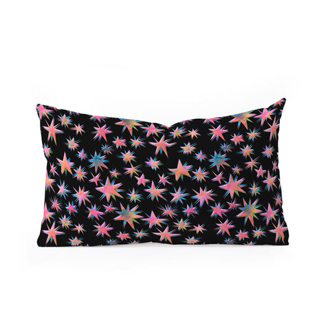 Schatzi Brown Starry Pink Oblong Throw Pillow