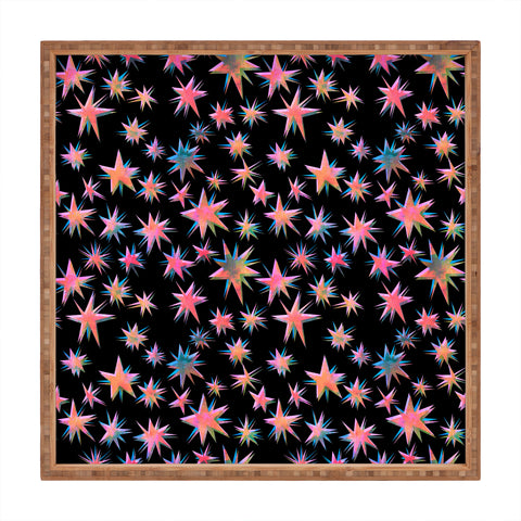 Schatzi Brown Starry Pink Square Tray