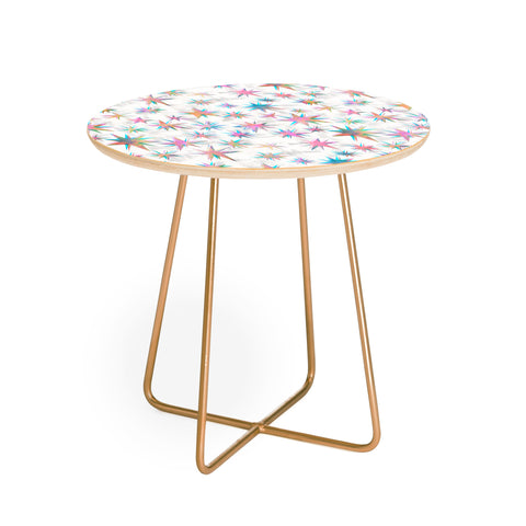 Schatzi Brown Starry White Round Side Table