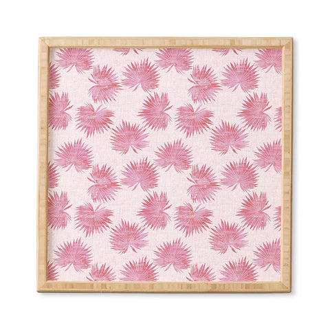 Schatzi Brown Sun Palm Pink Framed Wall Art