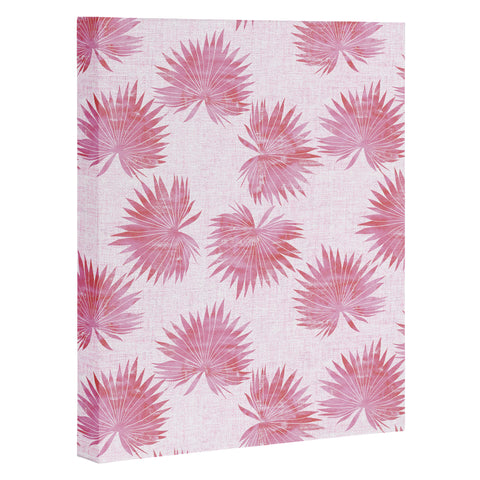 Schatzi Brown Sun Palm Pink Art Canvas