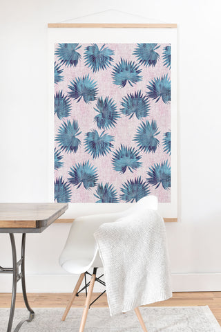 Schatzi Brown Sun Palm Pink Blue Art Print And Hanger