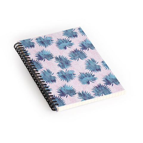 Schatzi Brown Sun Palm Pink Blue Spiral Notebook