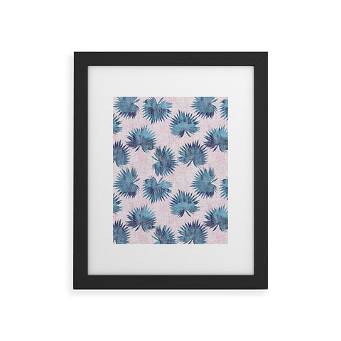 Schatzi Brown Sun Palm Pink Blue Framed Art Print