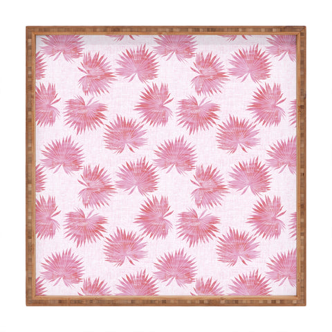 Schatzi Brown Sun Palm Pink Square Tray