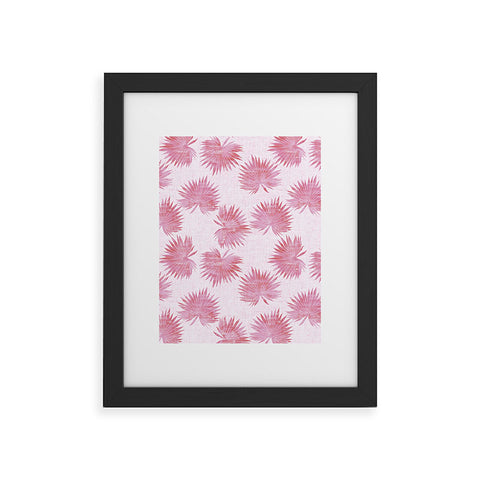 Schatzi Brown Sun Palm Pink Framed Art Print