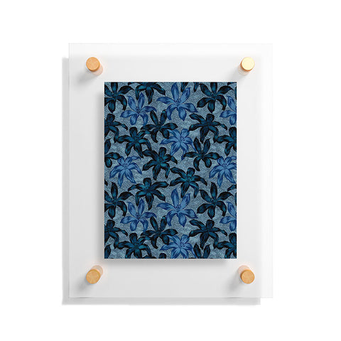Schatzi Brown Sunrise Floral Blue Floating Acrylic Print