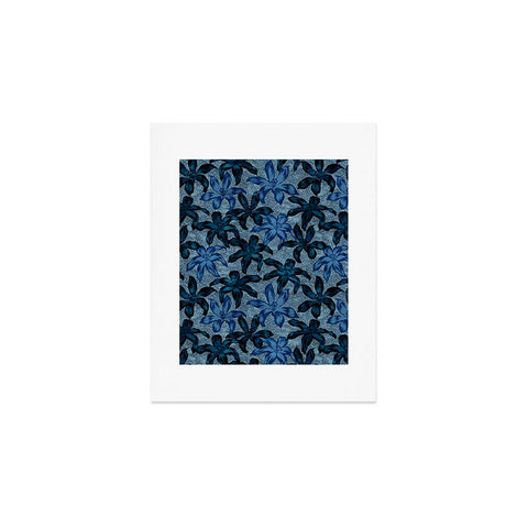 Schatzi Brown Sunrise Floral Blue Art Print