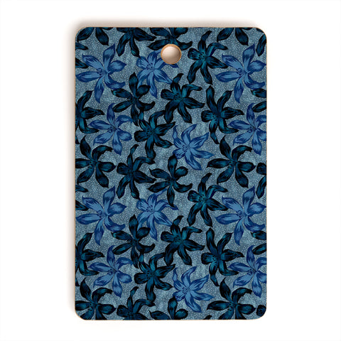 Schatzi Brown Sunrise Floral Blue Cutting Board Rectangle