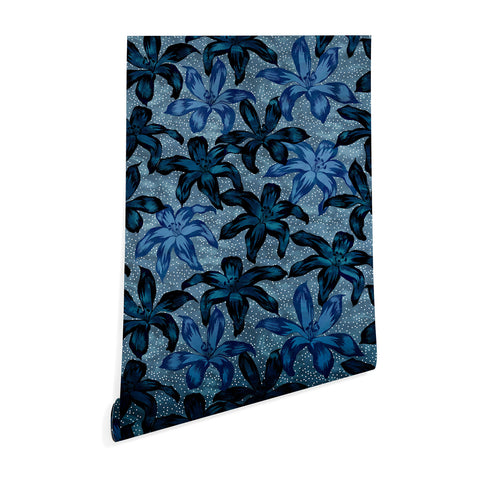 Schatzi Brown Sunrise Floral Blue Wallpaper