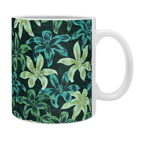 Schatzi Brown Sunrise Floral Green Coffee Mug