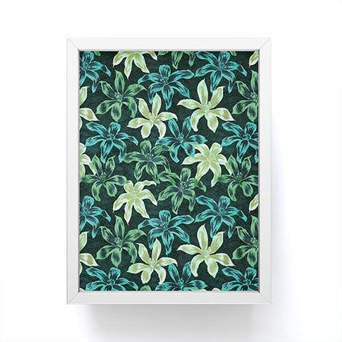 Schatzi Brown Sunrise Floral Green Framed Mini Art Print