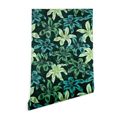 Schatzi Brown Sunrise Floral Green Wallpaper