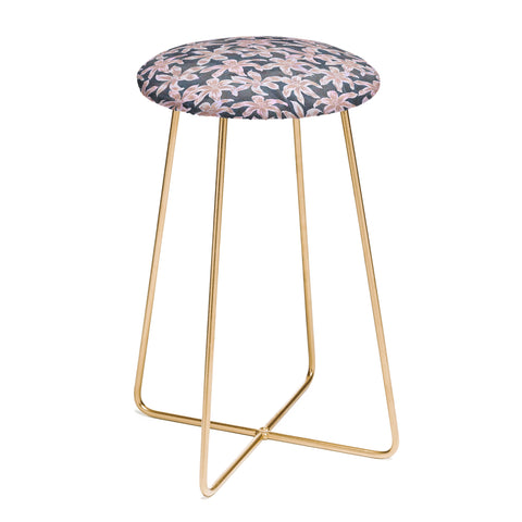 Schatzi Brown Sunrise Floral Muted Counter Stool
