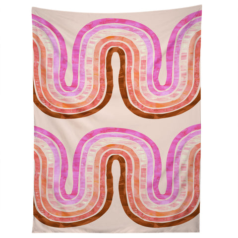 Schatzi Brown Sunset Wave Tapestry