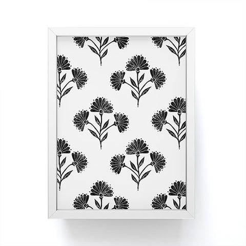 Schatzi Brown Suri Floral Black and White Framed Mini Art Print