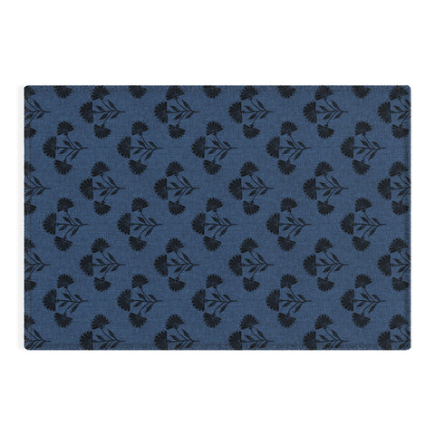 Schatzi Brown Suri Floral Dark Blue Outdoor Rug