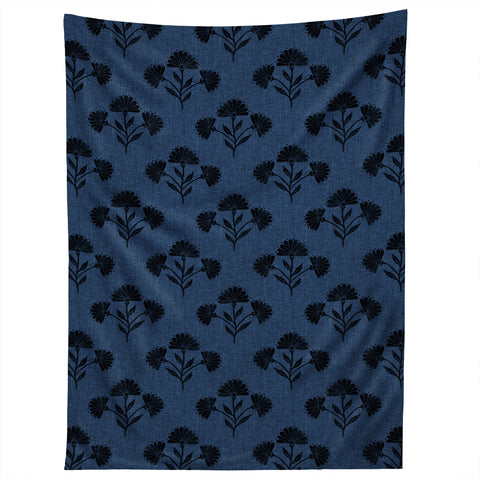 Schatzi Brown Suri Floral Dark Blue Tapestry