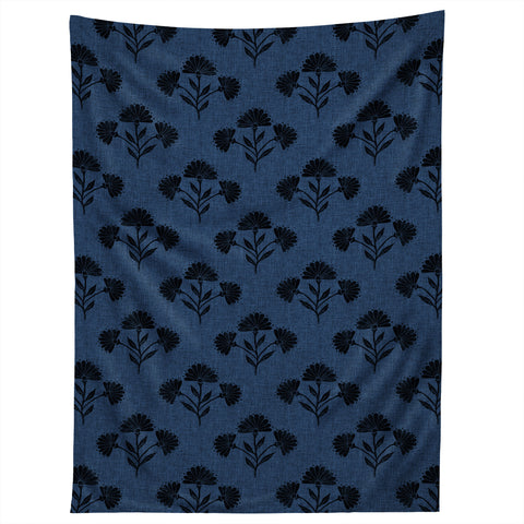 Schatzi Brown Suri Floral Dark Blue Tapestry