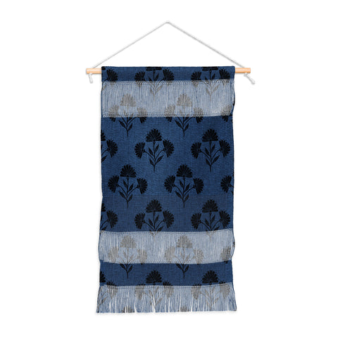 Schatzi Brown Suri Floral Dark Blue Wall Hanging Portrait