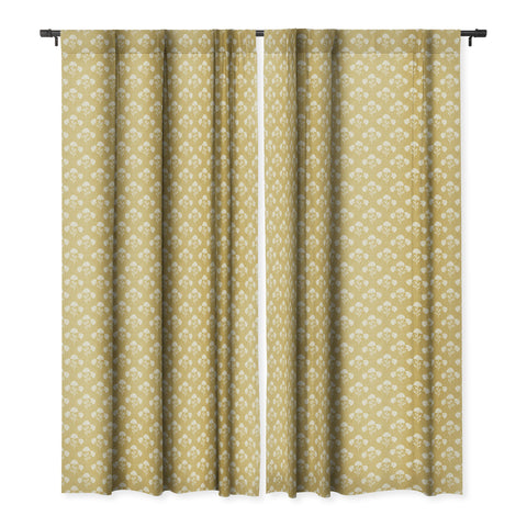 Schatzi Brown Suri Floral Golden Blackout Window Curtain