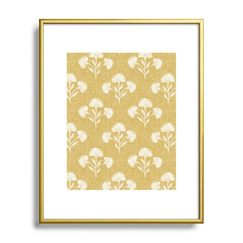 Schatzi Brown Suri Floral Golden Metal Framed Art Print