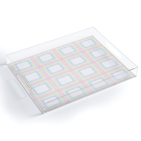 Schatzi Brown Sweet Pastel Squares Acrylic Tray