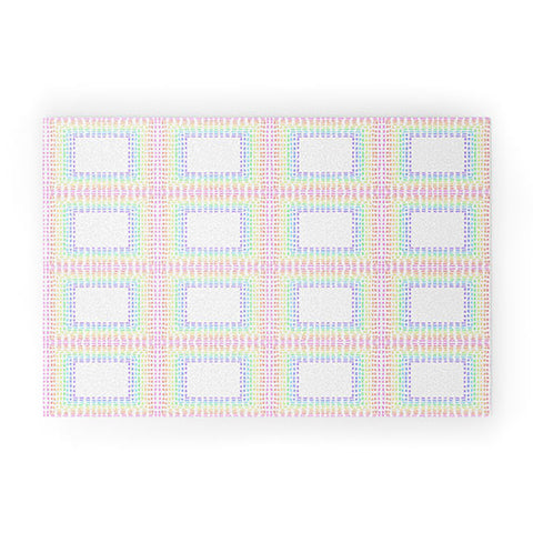 Schatzi Brown Sweet Pastel Squares Welcome Mat
