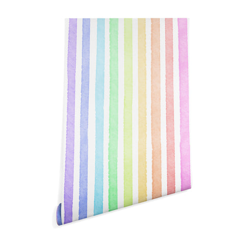 Schatzi Brown Sweet Pastel Stripes Wallpaper