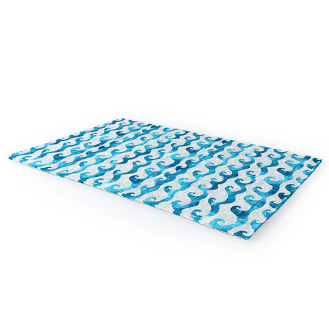 Schatzi Brown Swell Aqua Area Rug