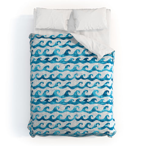 Schatzi Brown Swell Aqua Comforter
