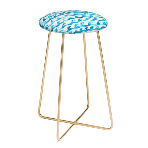 Schatzi Brown Swell Aqua Counter Stool