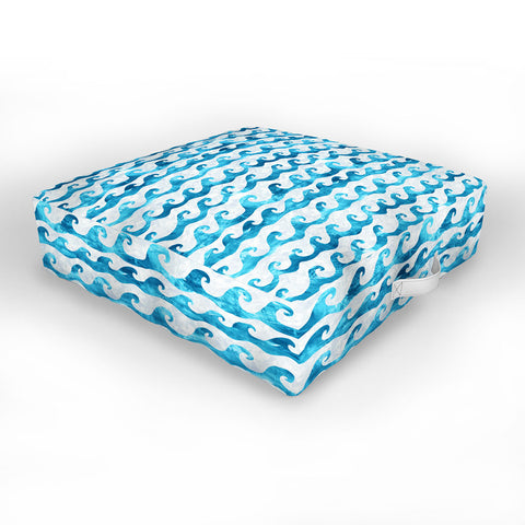 Schatzi Brown Swell Aqua Outdoor Floor Cushion