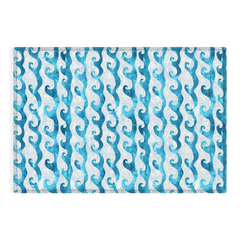 Schatzi Brown Swell Aqua Outdoor Rug