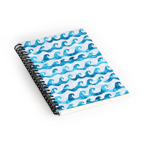 Schatzi Brown Swell Aqua Spiral Notebook