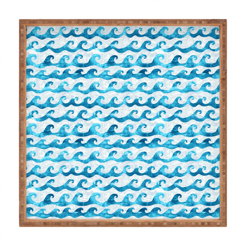 Schatzi Brown Swell Aqua Square Tray