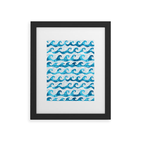 Schatzi Brown Swell Aqua Framed Art Print