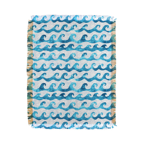 Schatzi Brown Swell Aqua Throw Blanket