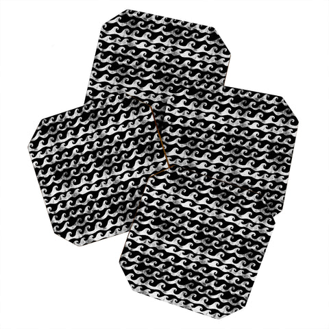 Schatzi Brown Swell Black and White Coaster Set