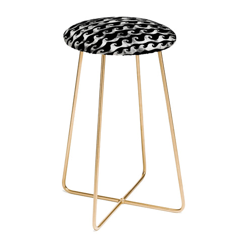 Schatzi Brown Swell Black and White Counter Stool